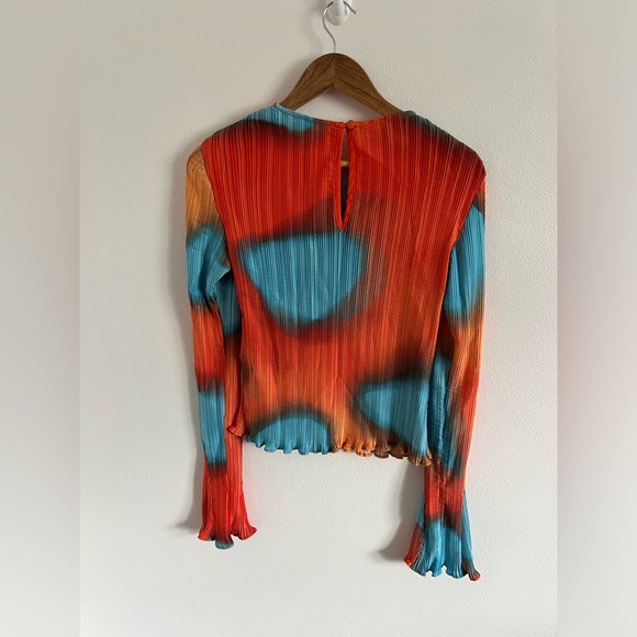 Arthur Box Pleat Two Piece Orange & Blue Set, size 4 - Picture 6 of 9